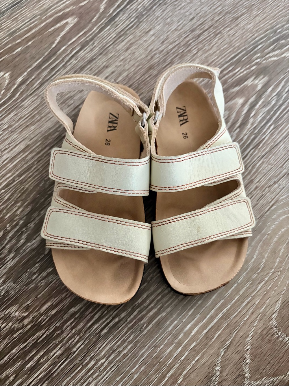 Zara Girls White Sandals - 9.5